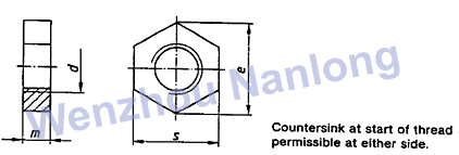 DIN 439 A - Hexagon Nuts - 0.5d Unchamfered